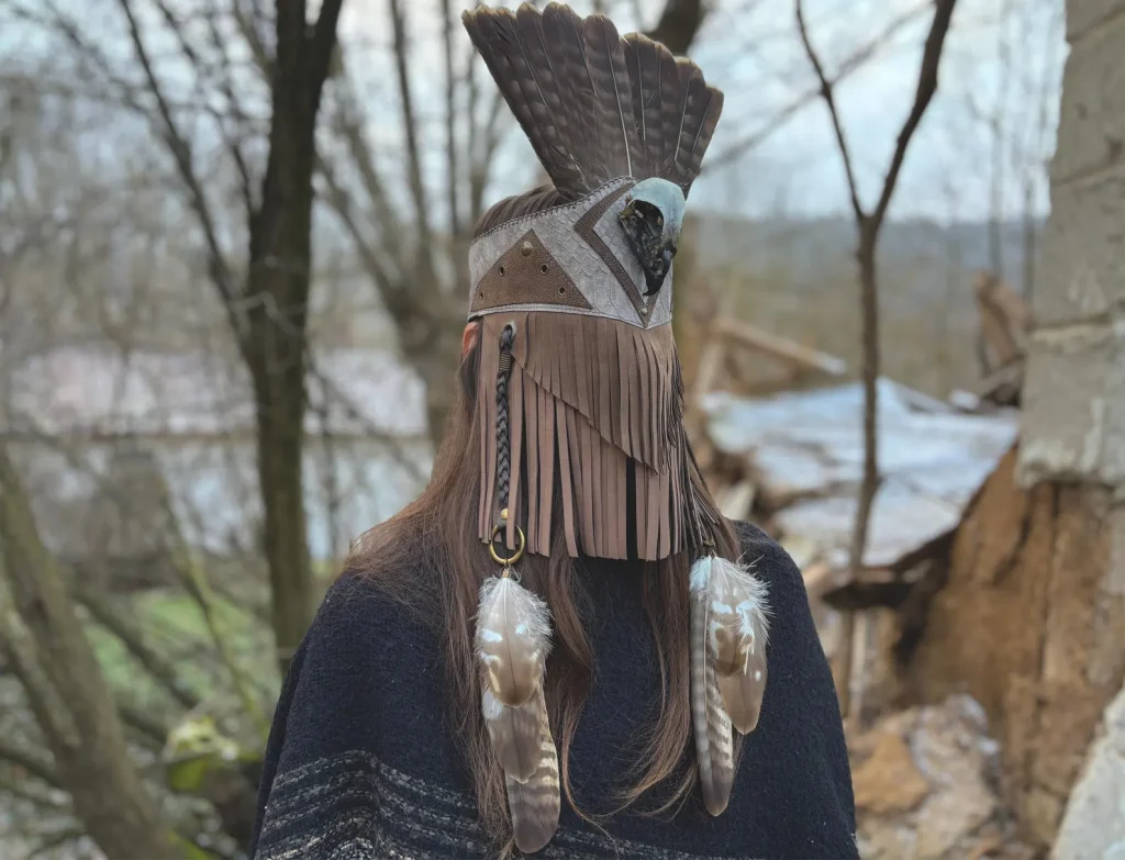 SOLD OUT - Shamans Hat -Mask ,Hawks Tail