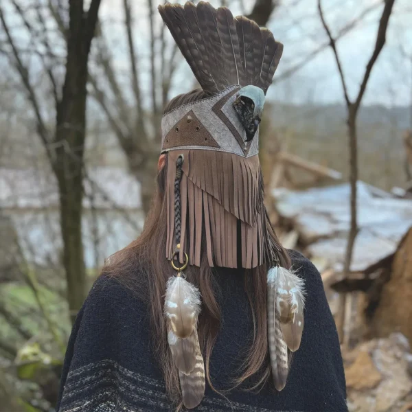 SOLD OUT - Shamans Hat -Mask ,Hawks Tail
