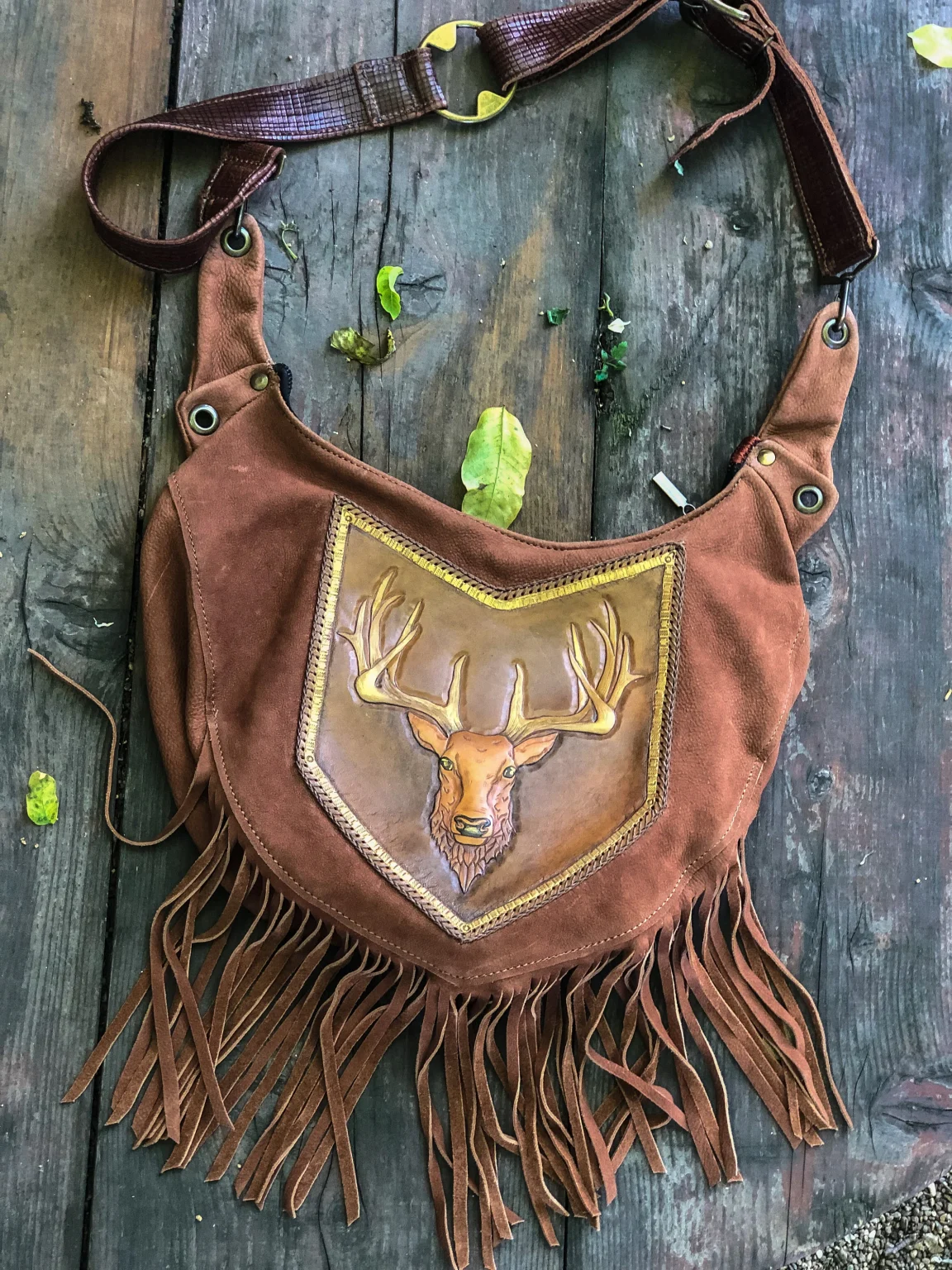 Handcrafted Leather Dear Shoulder Bag