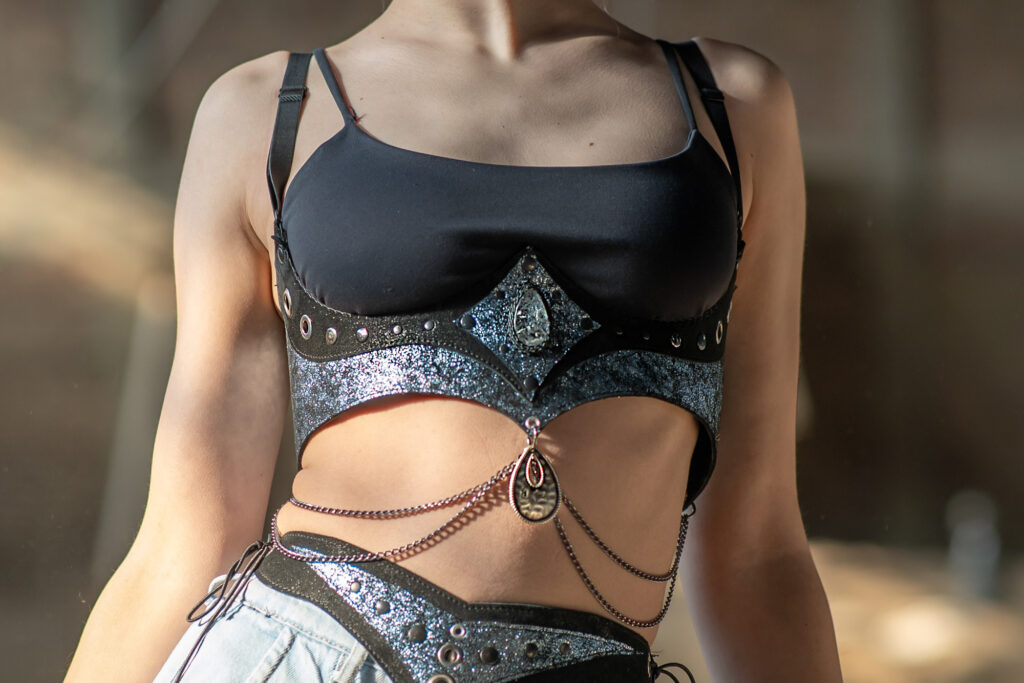 Quartz Leather Under-bust and Belt - size S