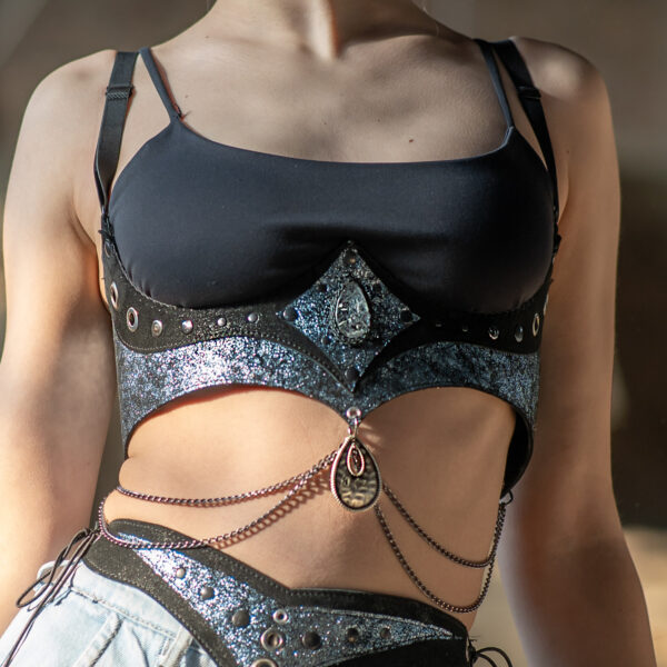 Quartz Leather Under-bust and Belt - size S