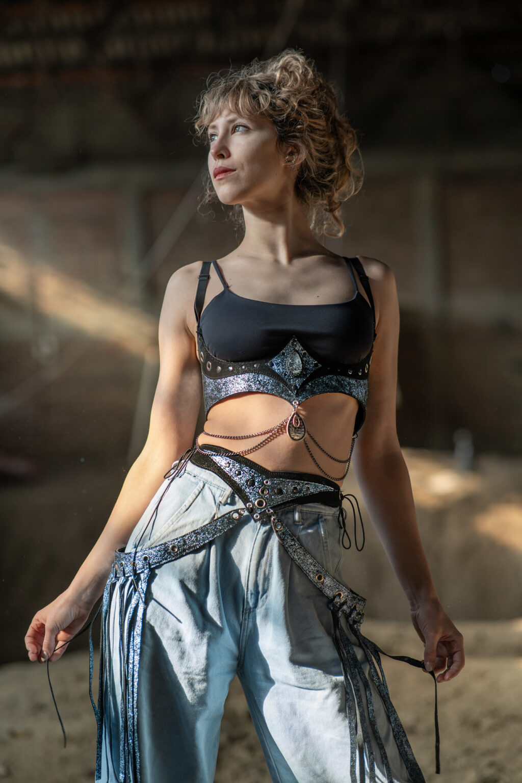 Quartz Leather Under-bust and Belt - size S - Image 3