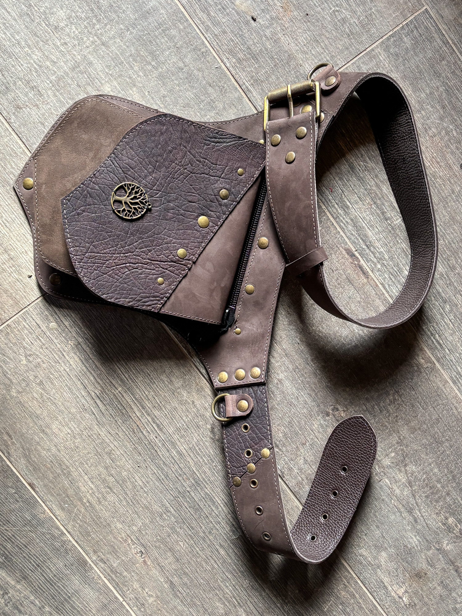 Handmade Leather Belt Bag
