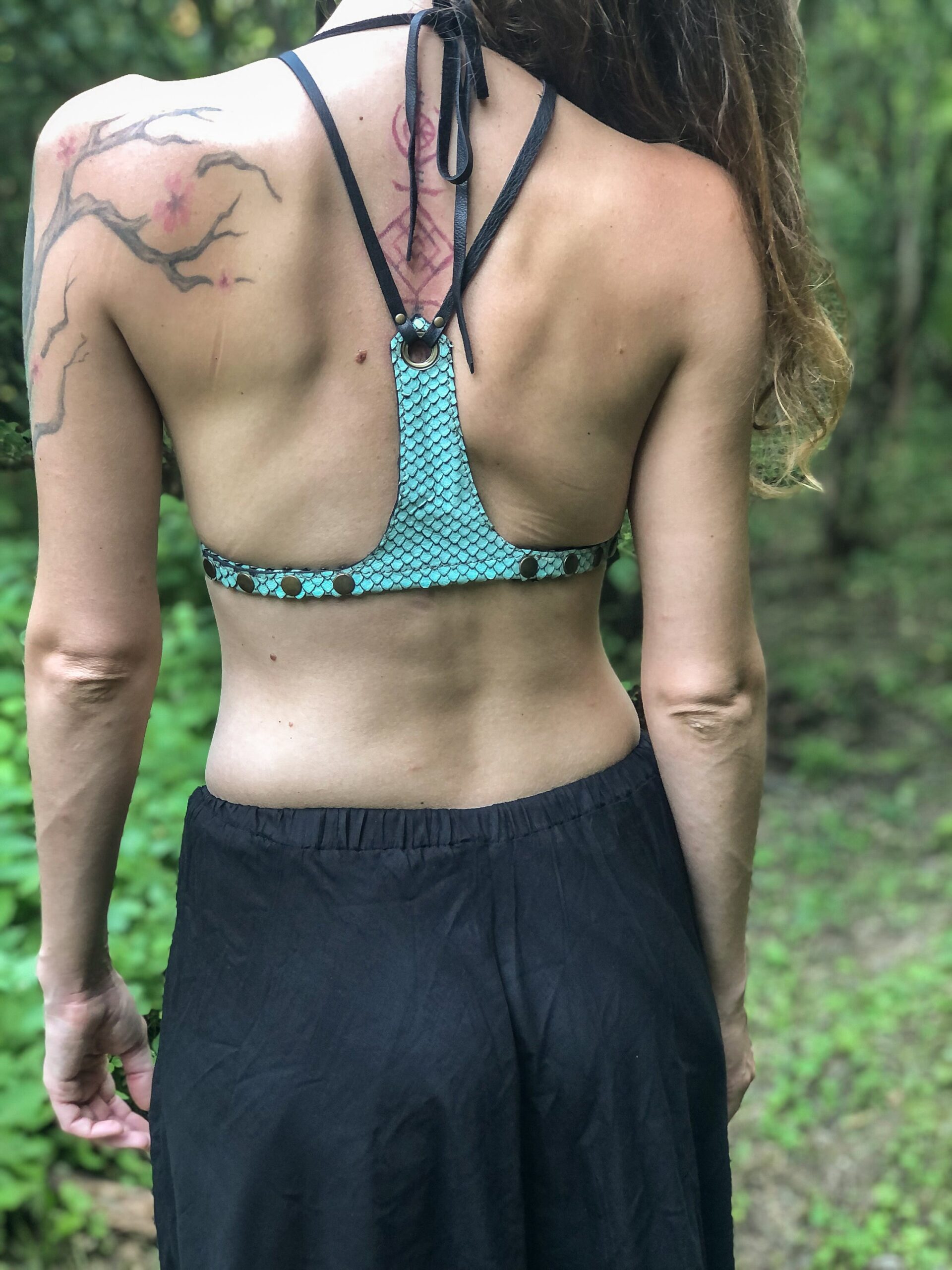 Green Dragon Leather Bikini - size S/M - Image 5