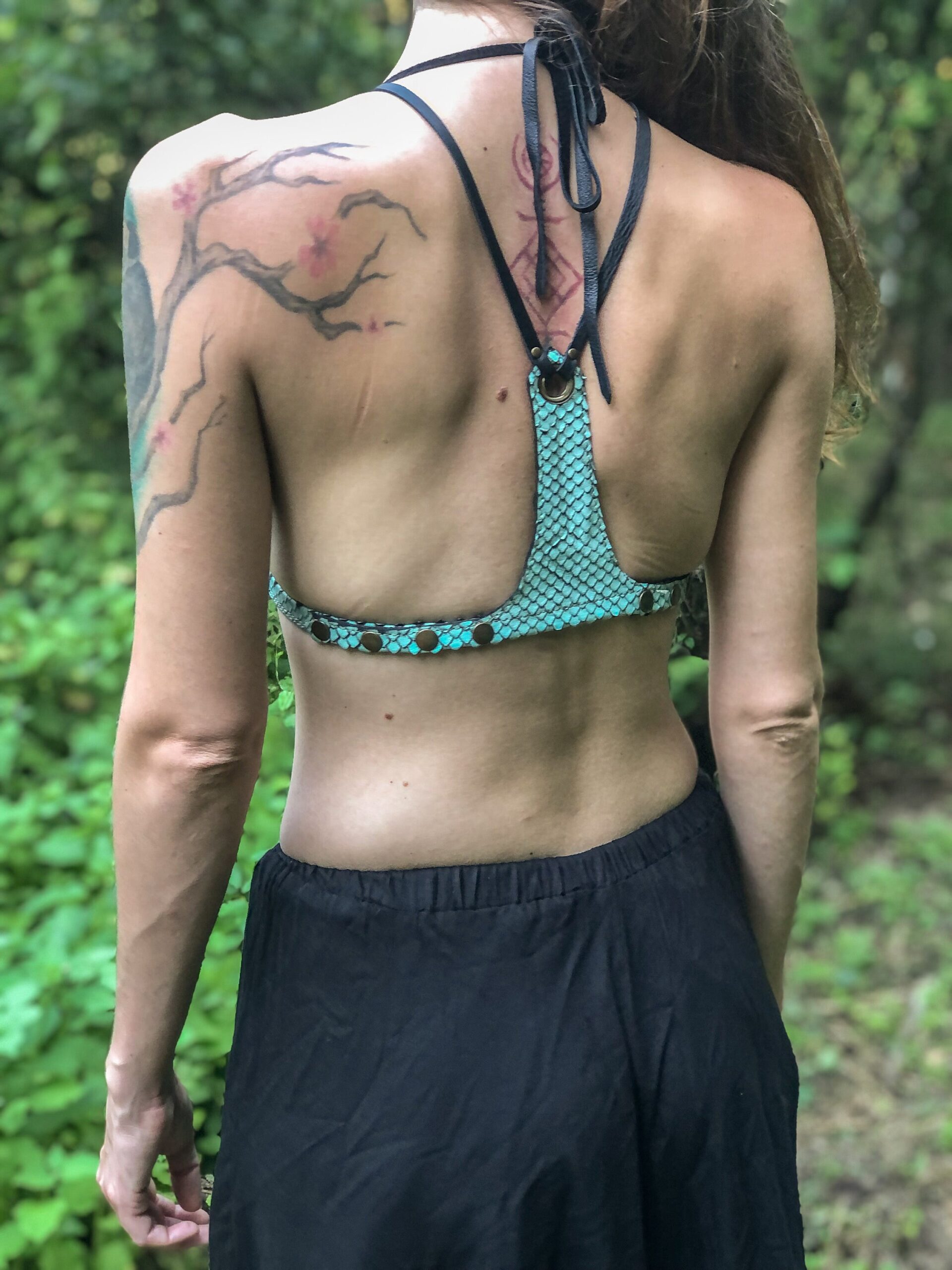 Green Dragon Leather Bikini - size S/M - Image 3