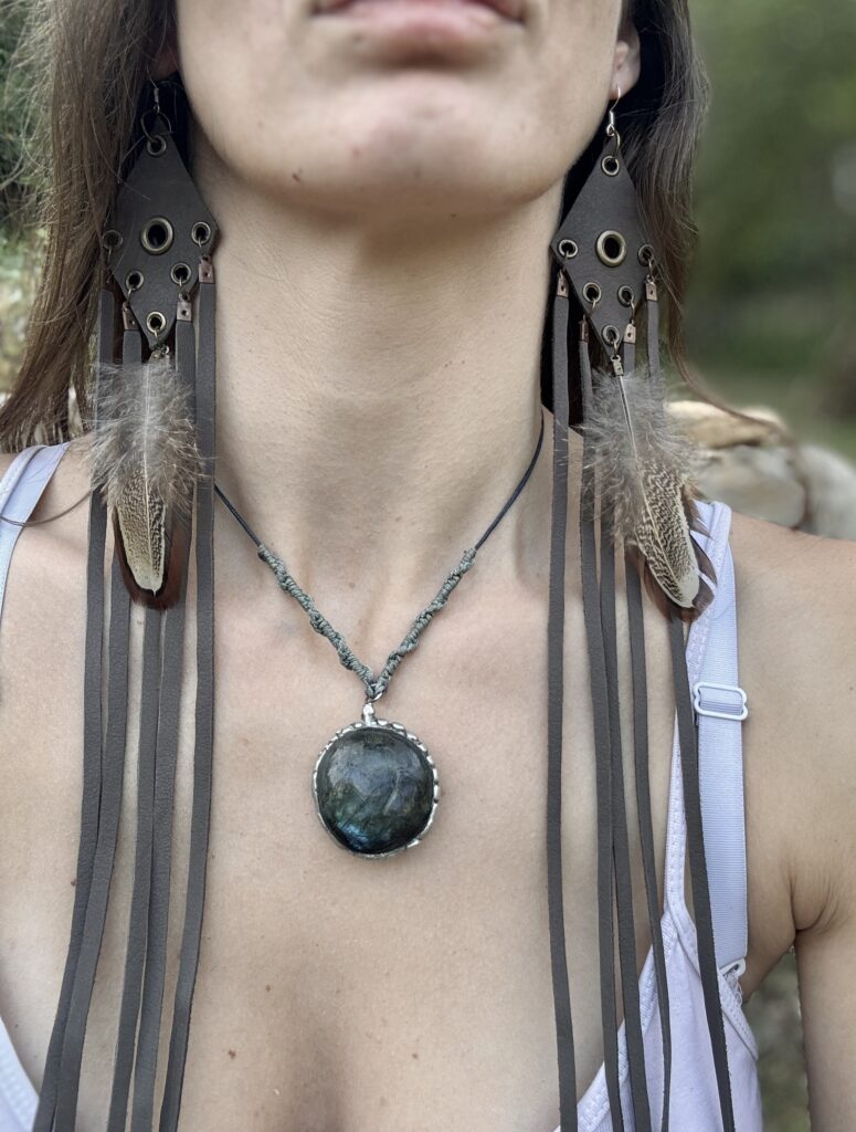 Bohemian Leather Dangle Fringed Earrings